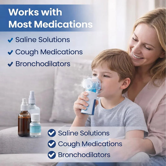 Nebulizer - Portable Mesh Nebulizer for Adults & Kids, Handheld Nebulizer with Low Noise, Fast Mist Therapy for Cough, Cold & Asthma, Portable Nebulizer for Home Use, Nebulizer, Mesh Inhalators