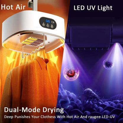 Portable Electric Clothes Dryer with UV Sterilization & Remote Control