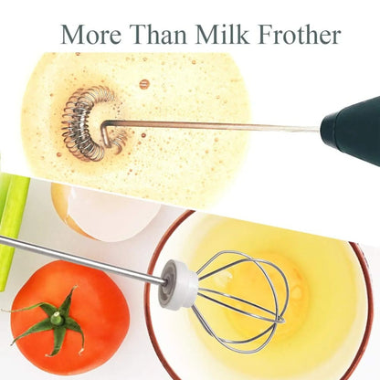 Rechargeable Coffee Beater Foam Maker with Double Whisk, Upgraded 3 Speeds Frother Handheld for Milk Coffee, Latte, Matcha