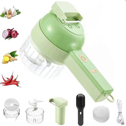 Electric Vegetable Cutter – Portable Garlic Chopper, Slicer & Food Prep Tool