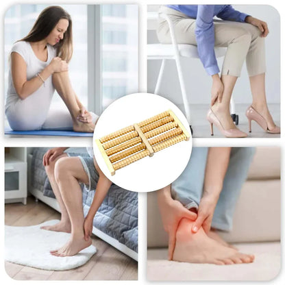 Wooden Foot Roller For Heel, Arch Pain - 6 Roller - ASY Imports