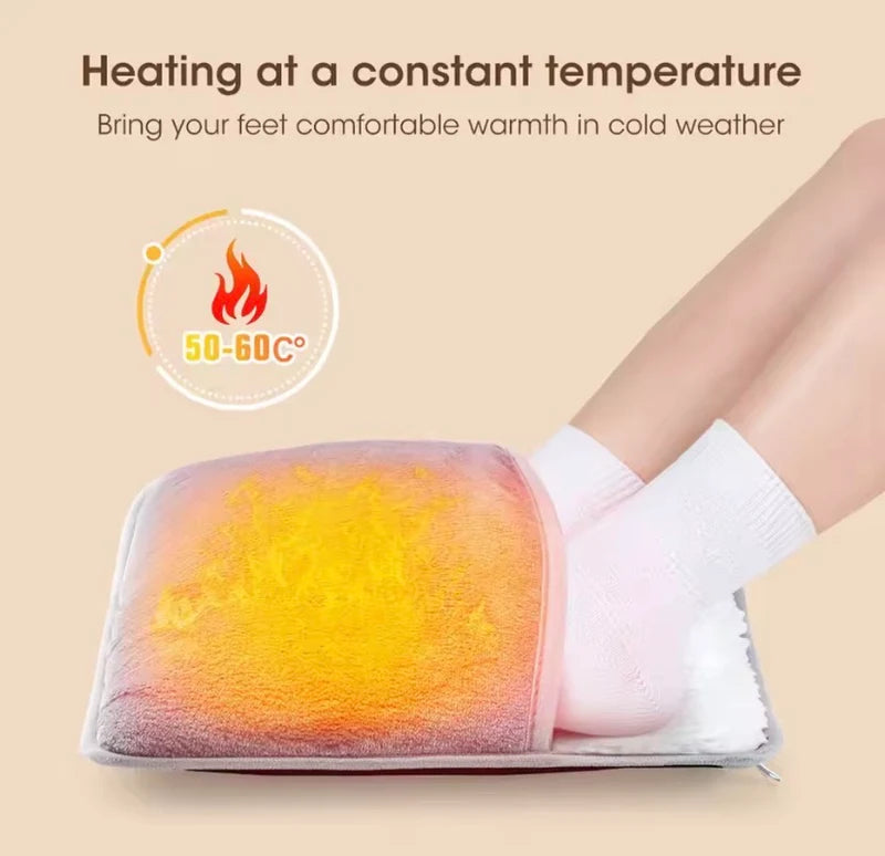 USB Plush Foot Warmer – Soft & Washable Heating Pad