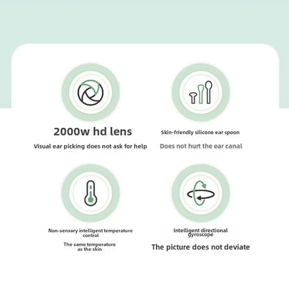 Ear wax cleaner tool kit with 1080P camera WIFI & LED Light Rechargeable portable Baby Children adults gift gadget for IOS & Android