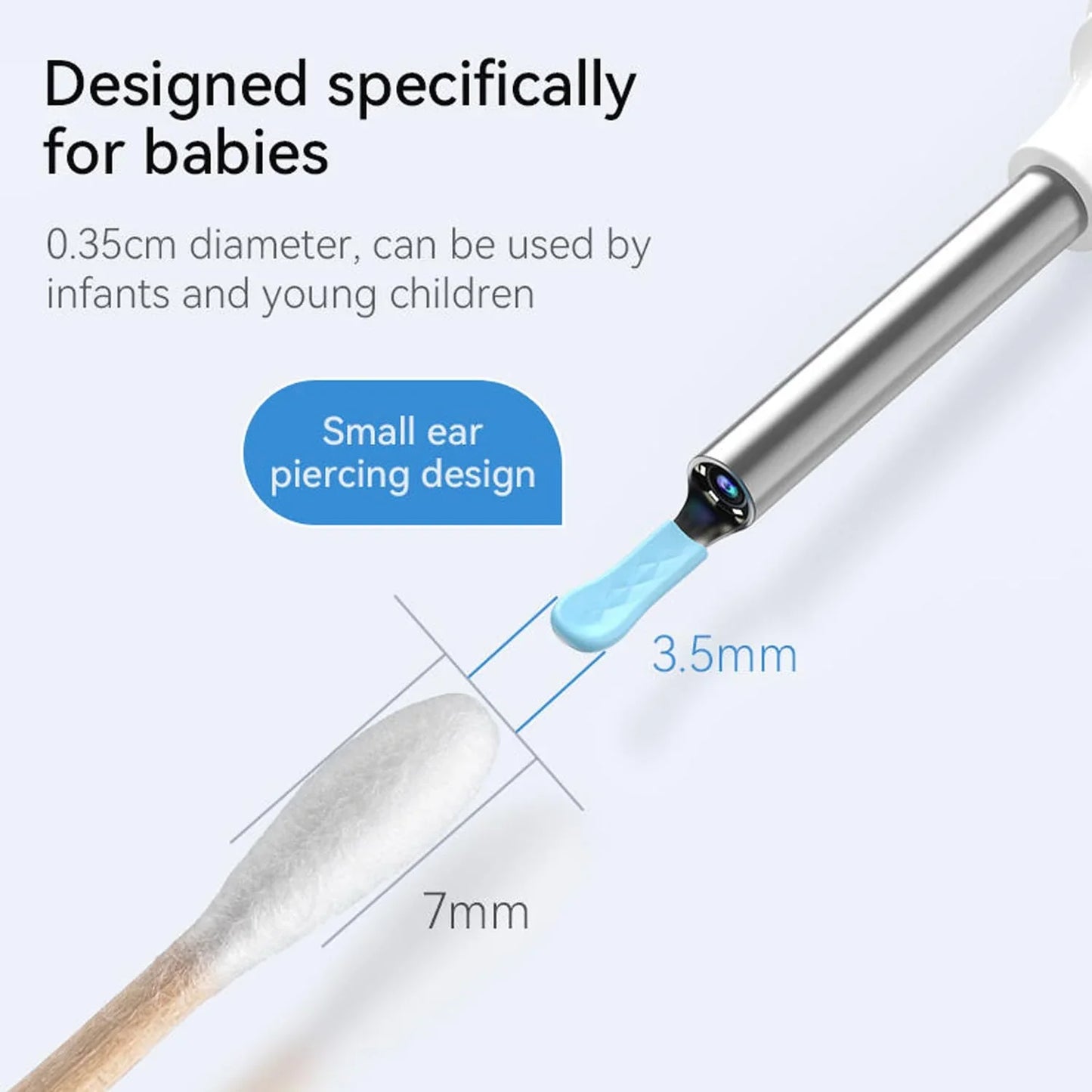 Ear wax cleaner tool kit with 1080P camera WIFI & LED Light Rechargeable portable Baby Children adults gift gadget for IOS & Android