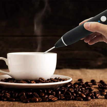Rechargeable Coffee Beater Foam Maker with Double Whisk, Upgraded 3 Speeds Frother Handheld for Milk Coffee, Latte, Matcha
