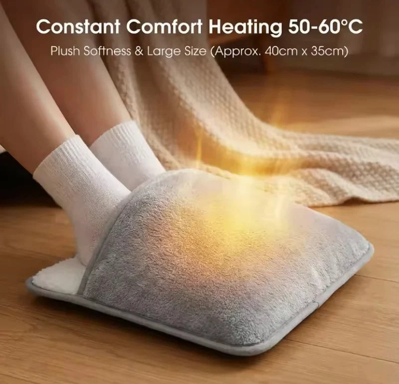 USB Plush Foot Warmer – Soft & Washable Heating Pad