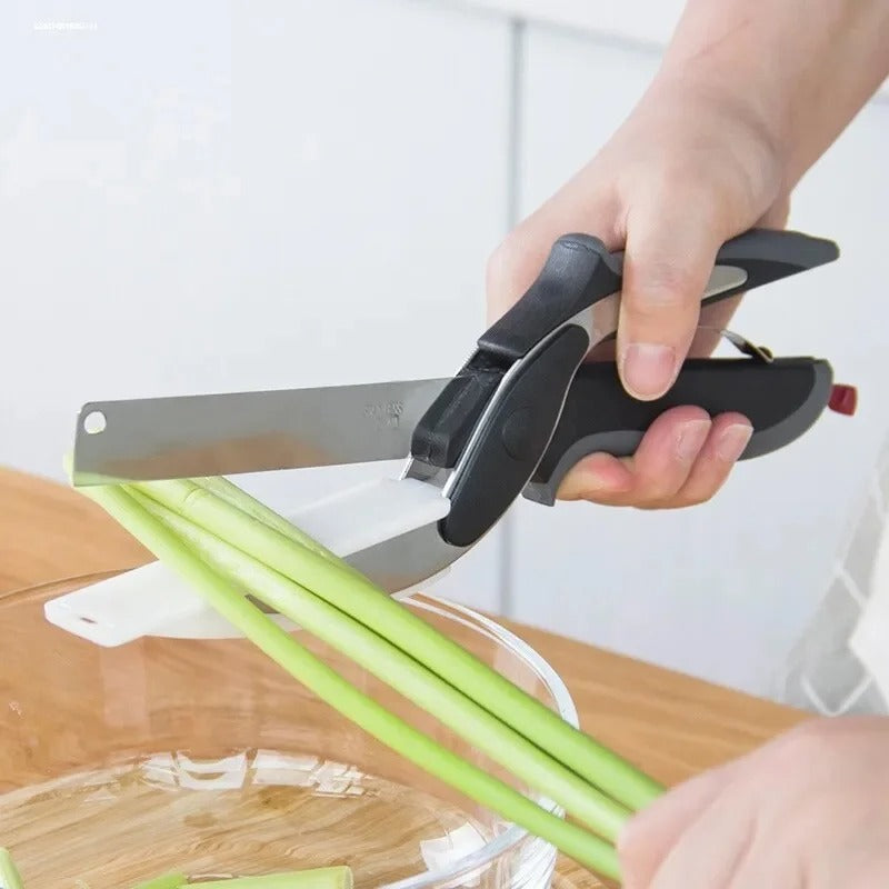 ✂️ 2-in-1 Smart Stainless Steel Food &amp; Vegetable Scissors
