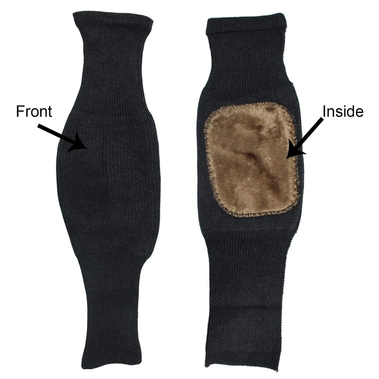 Winter Knee Warmers for Men & Women – Soft Fleece Thermal Leg & Knee Protector for Pain Relief and Cold Weather – Winter Wool Knee Pads (Pair)