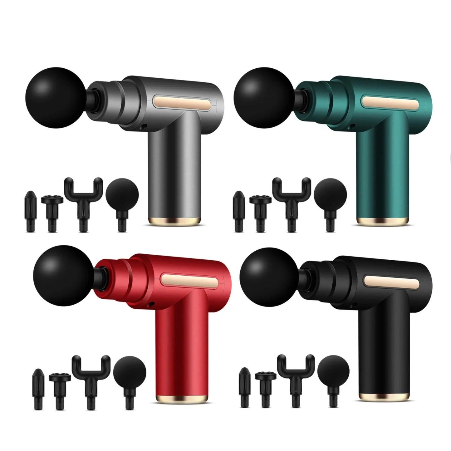 Handheld Muscle Massage Gun Deep Tissue Percussion Muscle Massager Gun Cordless Electric Massagers Neck Back with Massage Head for Workout Relaxation Sore Muscle and Stiffness