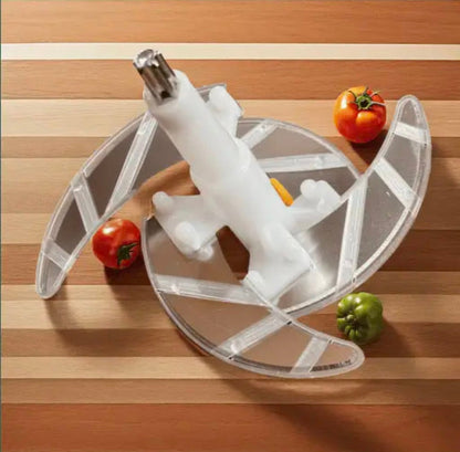 Stainless Steel Manual Food Chopper 2L – Multi-Purpose Vegetable, Fruit & Nut Cutter with Hand Push Blades (Random Color)