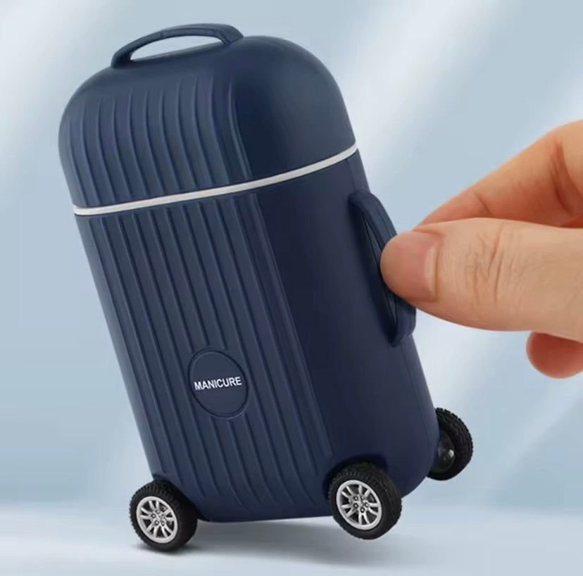 Mini Suitcase Manicure & Pedicure Grooming Kit – Stainless Steel Travel Nail Care Set - View 6