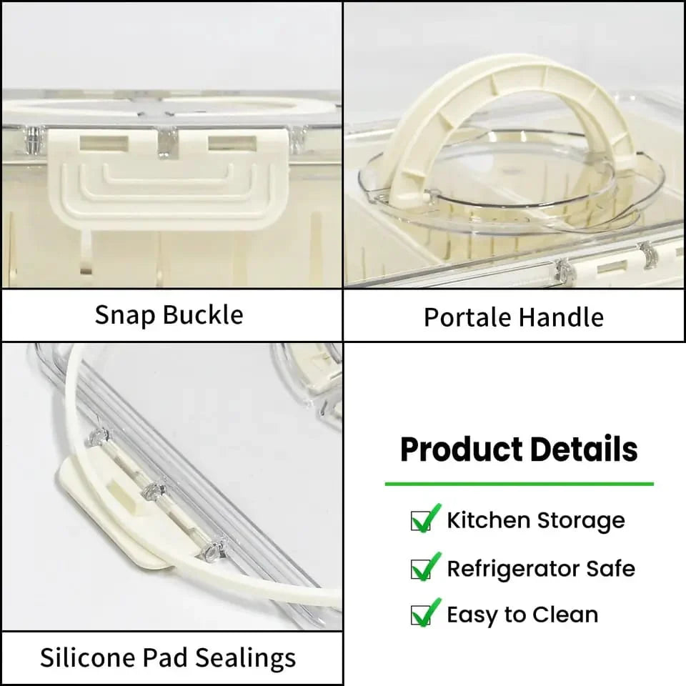 8-Compartment Snack Box with Lid & Handle – Portable Food Organizer