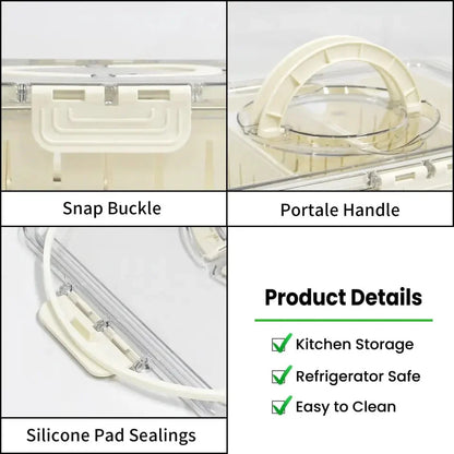 8-Compartment Snack Box with Lid & Handle – Portable Food Organizer