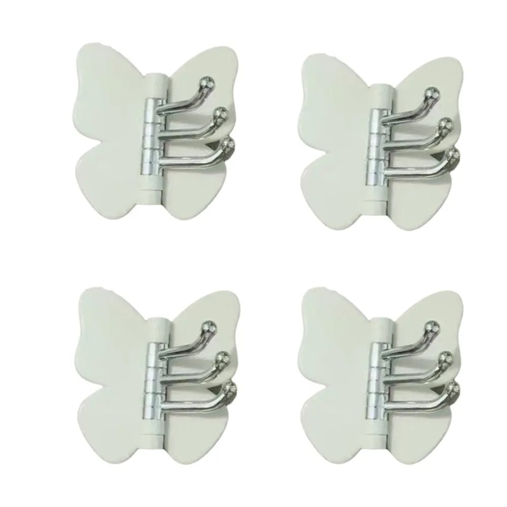 🦋 4-Piece Heavy-Duty Rotatable Adhesive Hooks