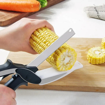 ✂️ 2-in-1 Smart Stainless Steel Food &amp; Vegetable Scissors