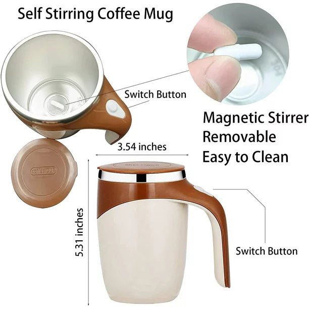 Automatic Magnetic Self Stirring Coffee Cup
