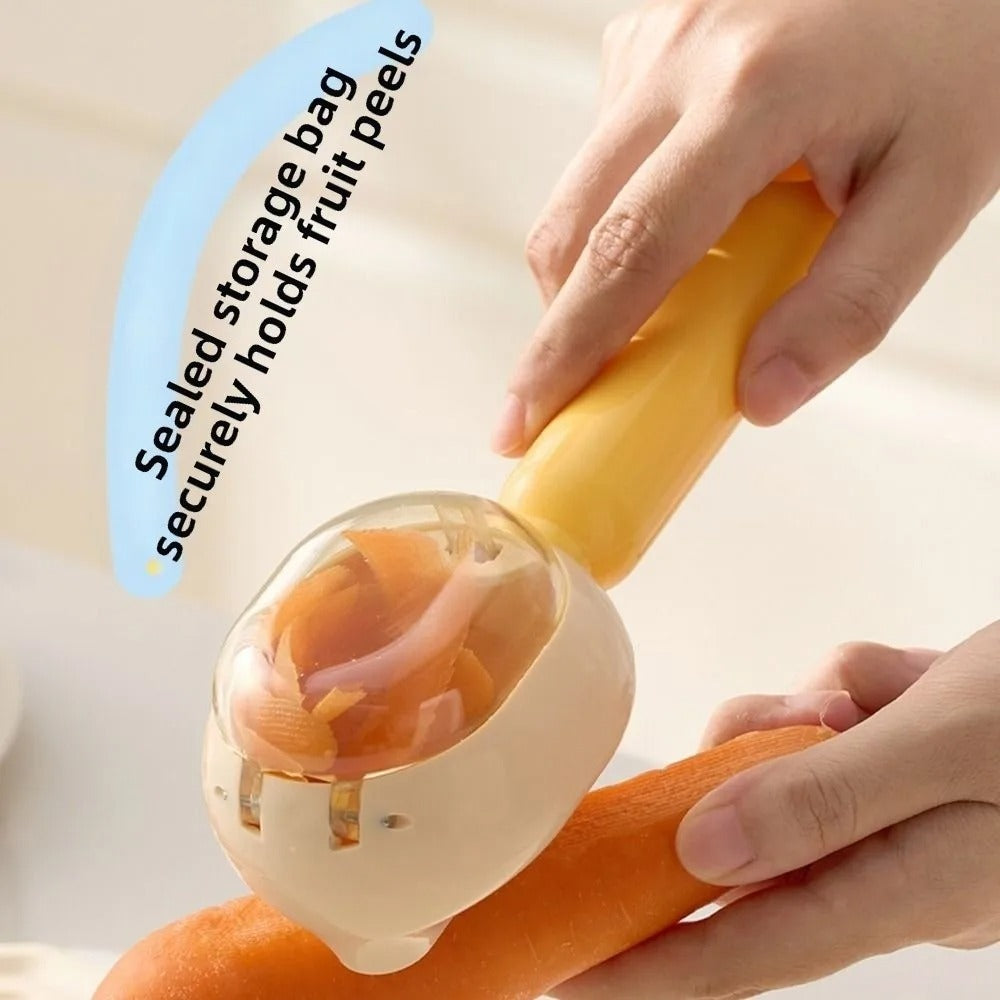 🥕 Stainless Steel Kitchen Peeler with Storage Box