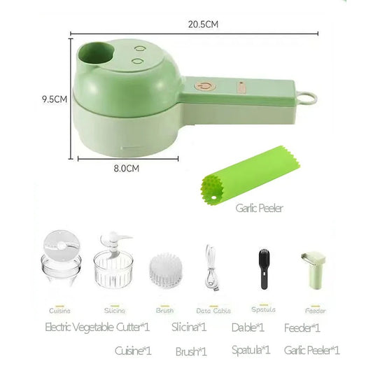 Electric Vegetable Cutter – Portable Garlic Chopper, Slicer & Food Prep Tool