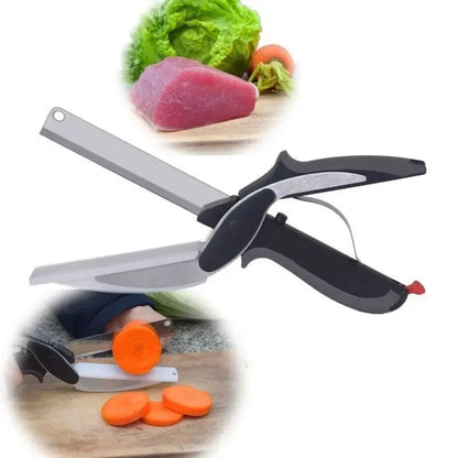 ✂️ 2-in-1 Smart Stainless Steel Food &amp; Vegetable Scissors