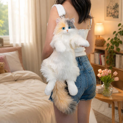 Fluffy Meow™ Realistic Plush Cat Crossbody Bag