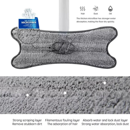 360° Rotating Microfiber Floor Mop – X-Type Flat Mop