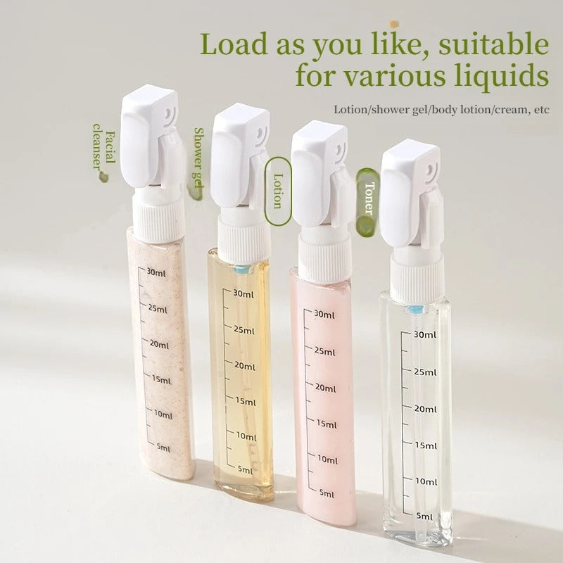 ✈️ 4-in-1 Travel Dispenser – Leak-Proof Portable Travel Bottles
