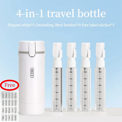 ✈️ 4-in-1 Travel Dispenser – Leak-Proof Portable Travel Bottles