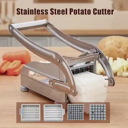 Heavy Duty Stainless Steel French Fry Cutter & Vegetable Slicer